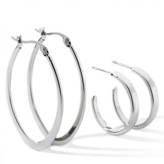 165 954 stately steel stately steel set of 2 oval and c shape hoop