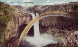 Rainbow Falls, HAWAIIAN ISLANDS, Vintage Postcard