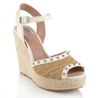 160 185 vince camuto halen leather and raffia wedge sandal note