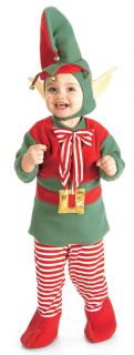 Santas Helper Elf Fleece Costume Infant 6 12 mos New