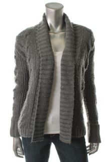 Famous Catalog Moda Gray Cable Knit Shawl Collar Bed Jacket Cardigan