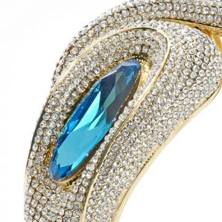 Joan Boyce South Beach Bling Crystal Goldtone Bangle Bracelet