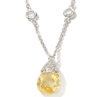 166 549 absolute 6 58ct absolute canary briolette drop necklace note