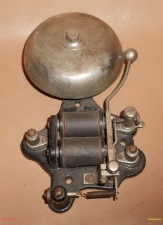 Antique Faraday School Fire Alarm Bell 8 Steam Punk