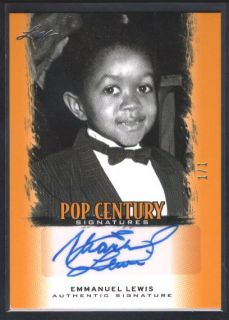Emmanuel Lewis 2012 Leaf Pop Century Gold Signatures Autograph SP Auto