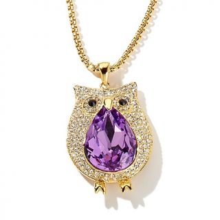 Real Collectibles by Adrienne® Owl Design Tanzanite Color Crystal