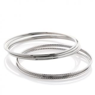 181 459 stately steel stately steel set of 7 bangle bracelets medium