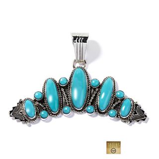 Chaco Canyon Southwest Multi Turquoise Sterling Silver Pendant