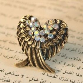  Design Retro Personality Lovely Angels Wing Fashion Ring 5095