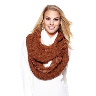 199 682 a by adrienne landau knit loop scarf with faux fur trim note