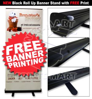 Black Exhibition Display Roll Up Banner Stand Pull Up Banner Stand