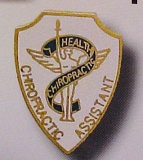 Chiropractic Assistant Chiropractor Health Gold Pin 968