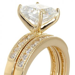 Absolute Cushion Cut Channel Set 2 piece Ring Set   2.92ct