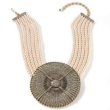 heidi daus belgian disc crystal 6 strand necklace $ 189 95