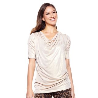 206 540 serena williams solid and shimmer drape neck top note customer