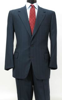 Handsome OXXFORD CLOTHES Navy Tonal Suit Super 100s Wool 42 43 R
