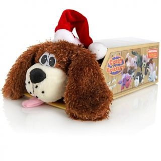 189 170 motion activated laughing and rolling dog with santa hat note