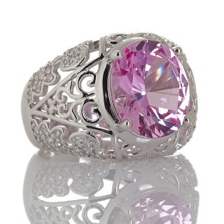 198 703 victoria wieck 5 3ct oval created pink sapphire and pave