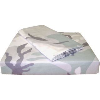  GREY CAMOUFLAGE Extra Long TWIN SHEET SET Military Bedding Camo Sheets