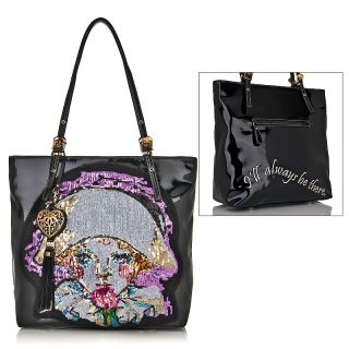 220 197 sharif sharif sequin patent tote with tassel rating 2 $ 129 90