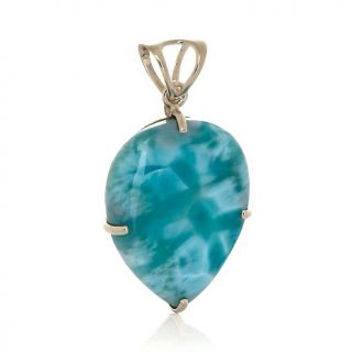 204 703 cl by design cl by design sterling silver pear shaped larimar