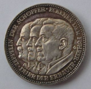 Germany Silver Medal 1929 Zeppelin Around World Flight