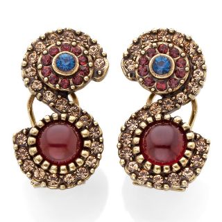 207 034 heidi daus crystal accented button swirl earrings rating 1 $