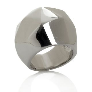 202 929 stately steel bold faceted dome ring note customer pick rating