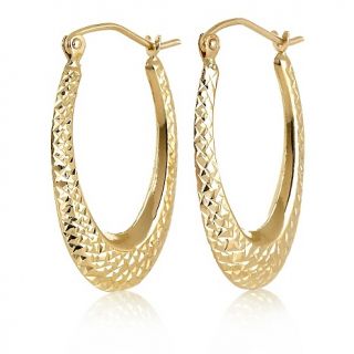 221 281 michael anthony jewelry 10k diamond cut oval hoop earrings