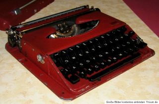 Vintage Super RARE Gossen Tippa Burgundy 1950s Typewriter Working