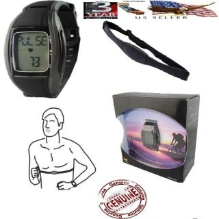 Fitness Heart Rate Calorie Monitor Watch with Wireless Chest Strap