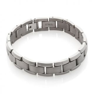 210 714 men s titanium polished and satin panther link 8 1 2 bracelet