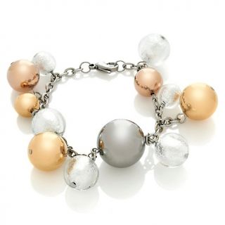 230 488 stately steel multicolor metallic bead 8 1 2 bracelet rating 1
