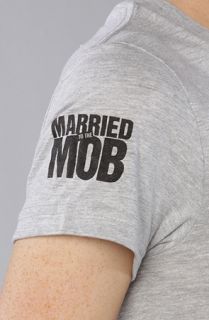 Married to the Mob The Leopard Logo Kiss Tee in Heather Gray