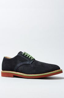 Walk Over Shoes The Derby Midi Shoe in Navy Suede Green  Karmaloop