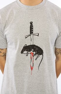 7th Letter The Rat Tee in Heather Gray