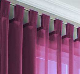Tab Top Voile Panels Extra Long Drops Ready Made 12 Different Colours
