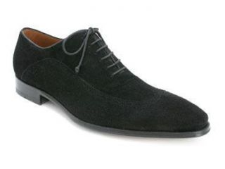 Mezlan Mens Fiano II Wingtip Oxford Shoes Black Suede