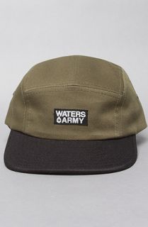 Waters & Army The Drop Dead Camp Cap in Olive Twill