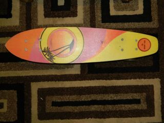 Vintage 70s Fiberglass Skateboard by Sport Fun Old School Sunset Palms