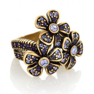 226 261 heidi daus polished posey crystal accented flower ring rating