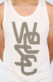WeSC The Overlay Tank Top in White Gray