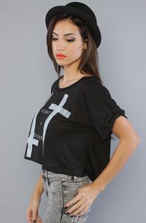 Civil The Disbelief Crop Tee in Black