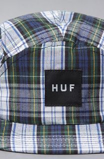 HUF The Tartan Prep Half Moon Volley Hat in Green