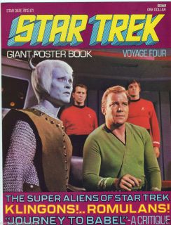 1976 Star Trek Giant Poster Book 4 Voyage Four Kirk Klingons Romulans