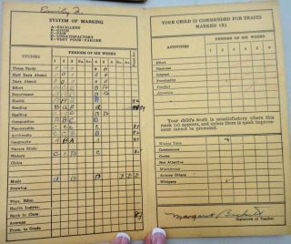 Lot 1930 Antique Report Card Finney Lower Chichester PA