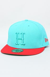 HUF The Vintage H New Era Cap in Teal Red