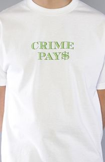 Sneaktip The Crime Pays Tee in White Green