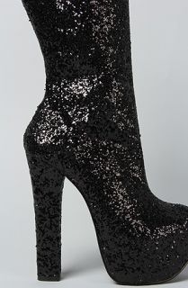 Sole Boutique The Hot To Trot Boot in Black Glitter