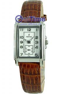 festina women s stainless steel leather strap watch f6786 1